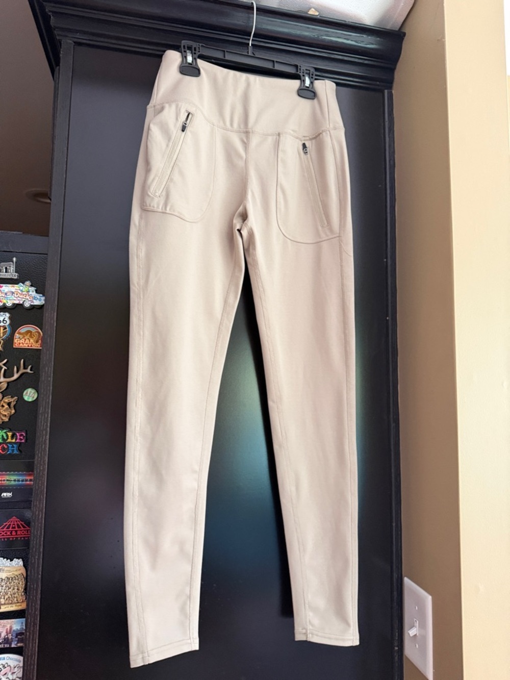 Soybu Taupe Zipper Pocket High-Rise Leggings